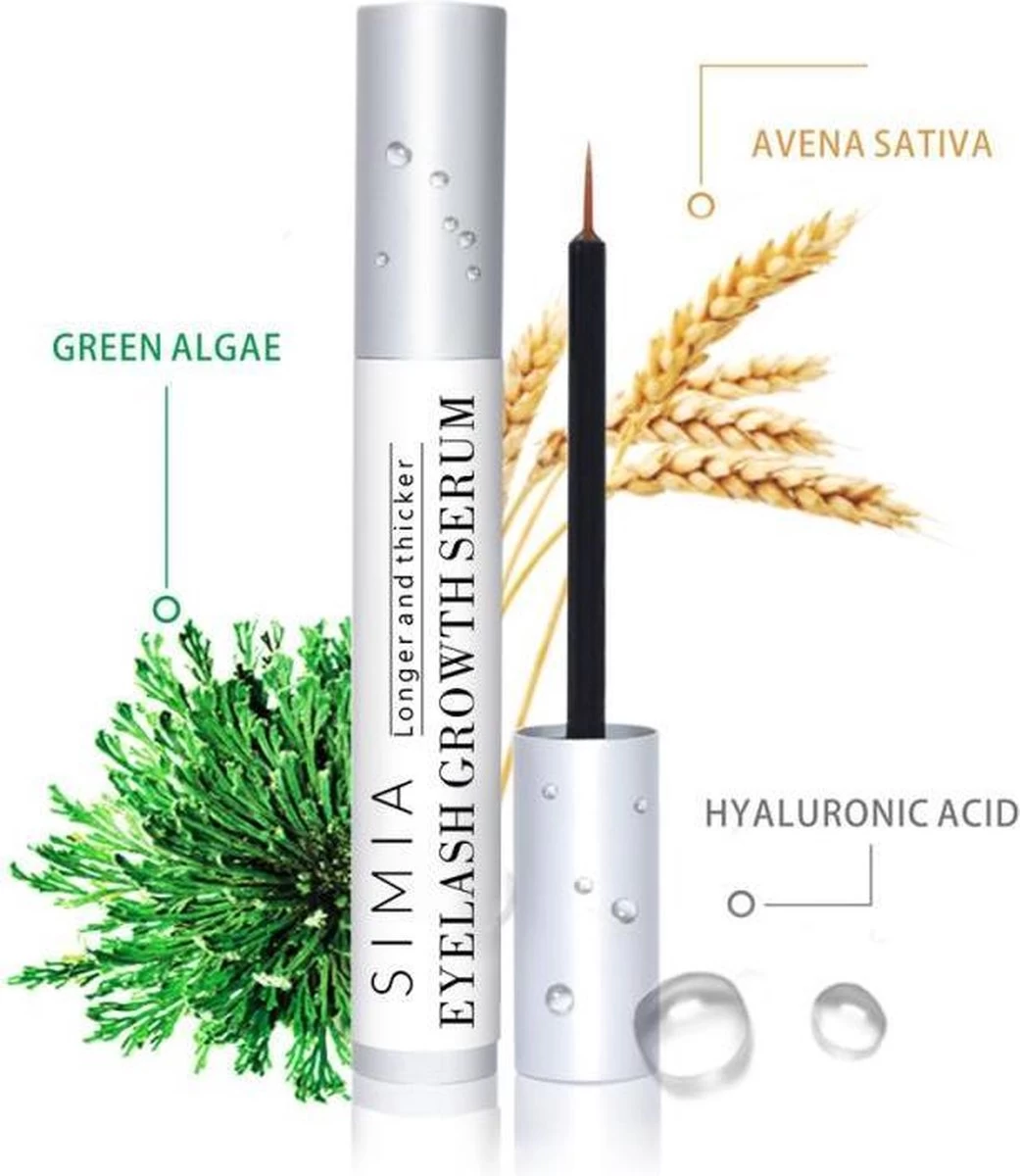 Simia™ Eyelash Growth Wimperserum - Verzorgende Conditioner - Wimpergroei - Volle Wimpers - Geschikt Voor Gevoelige Ogen - 5 Ml - Afbeelding 6