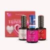 Pink Gellac - Valentine's Kit Color Box - Gellak Set Kleuren - 3 X 15 Ml Inclusief Nail Art Stickers