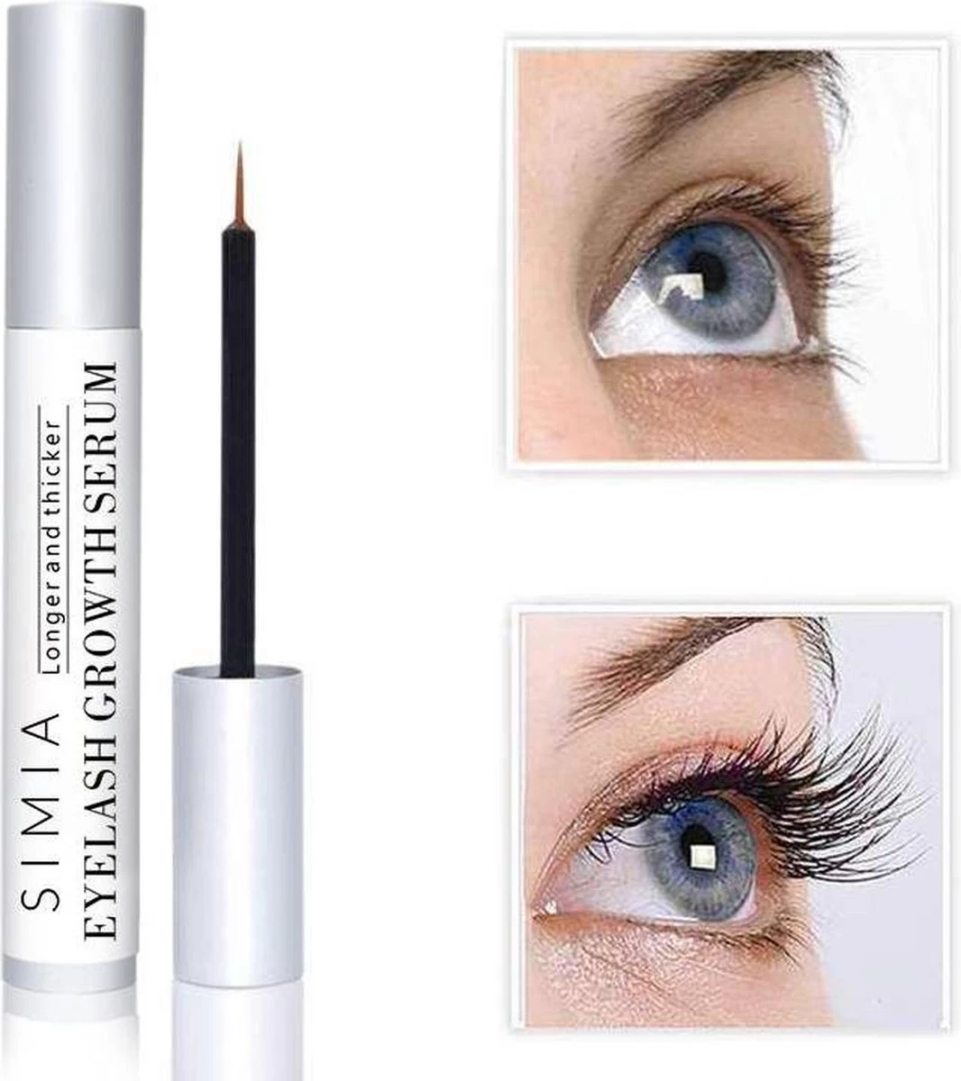 Simia™ Eyelash Growth Wimperserum - Verzorgende Conditioner - Wimpergroei - Volle Wimpers - Geschikt Voor Gevoelige Ogen - 5 Ml - Afbeelding 4