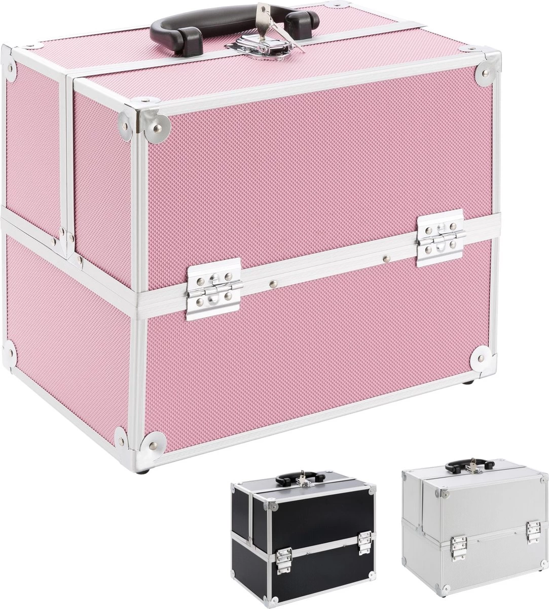 AREBOS Cosmeticakoffer Beauty Case Multikoffer 15 L Roze - Afbeelding 12