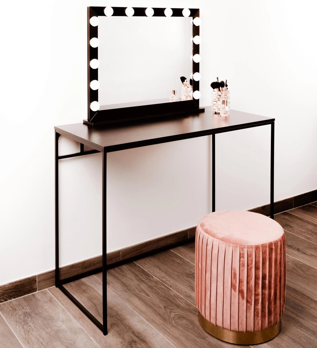 Make Up Spiegel Met Verlichting | Vivo | Hollywood Spiegel | Zwart | Touch | 3 Standen | 70x54 - Afbeelding 5