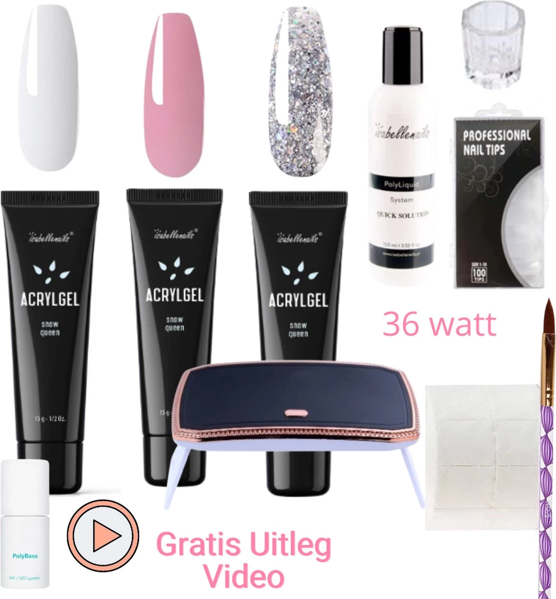 Complete Set - Polygel Nagels - Polygel Kit - Nagel Poly Gel Kit - Starterset Voor Acrylgel - Poly Gel Kit - Gelnagels - Acryl