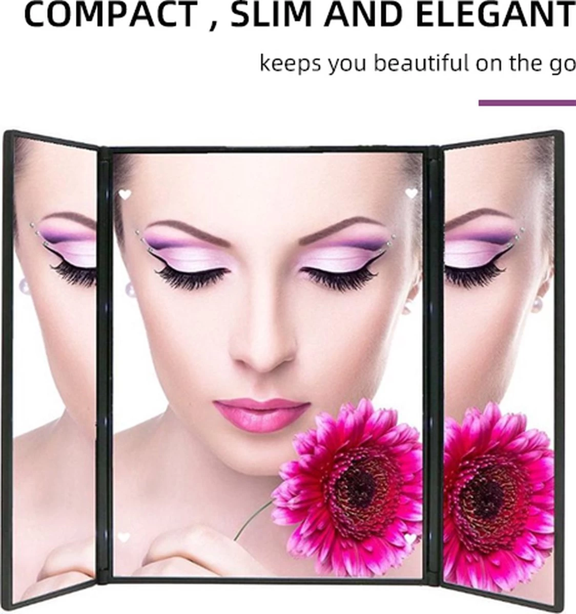 Spiegel Met LED Verlichting - Make-upspiegel - Zwart - Afbeelding 5