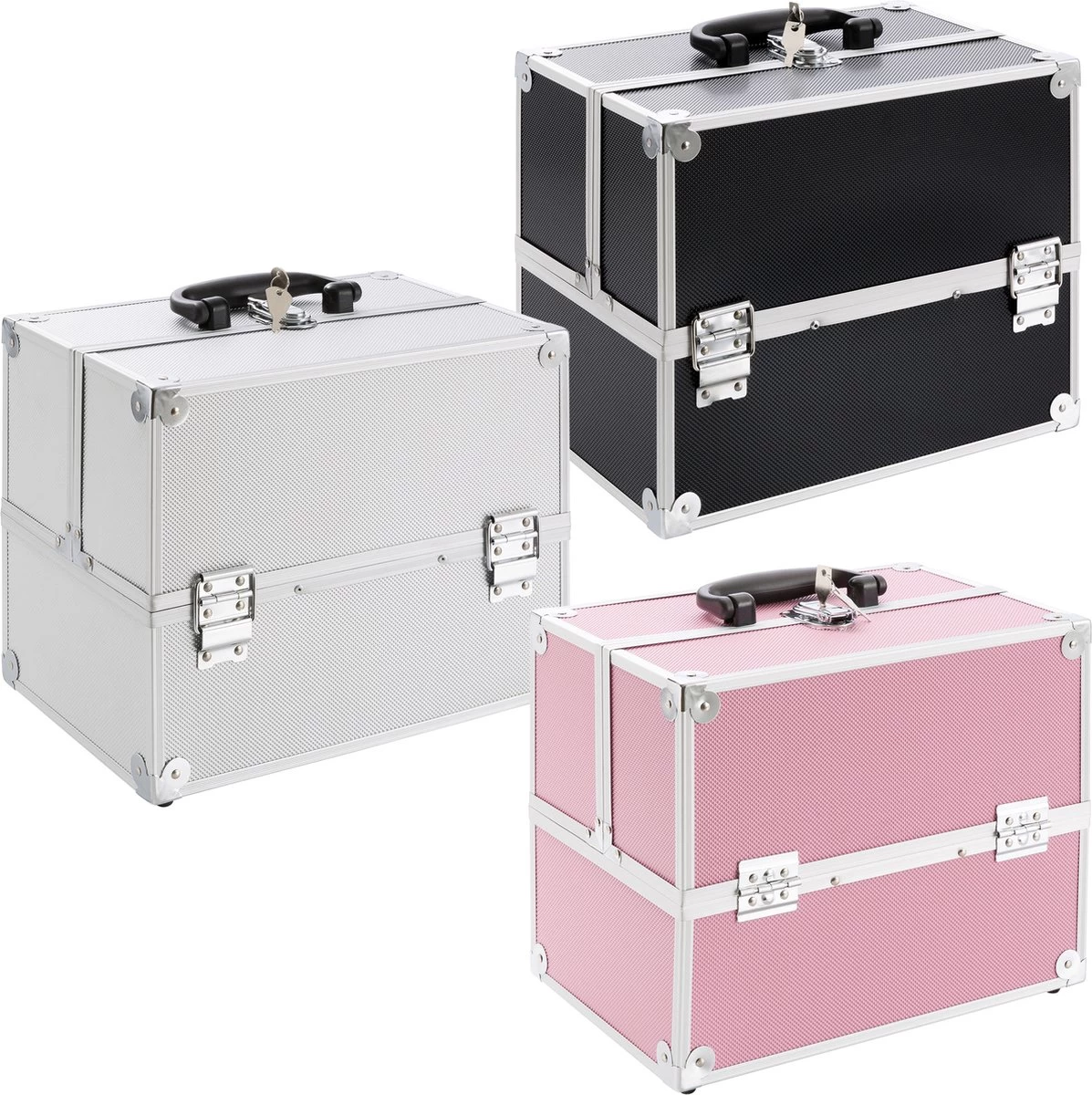 AREBOS Cosmeticakoffer Beauty Case Multikoffer 15 L Roze - Afbeelding 3