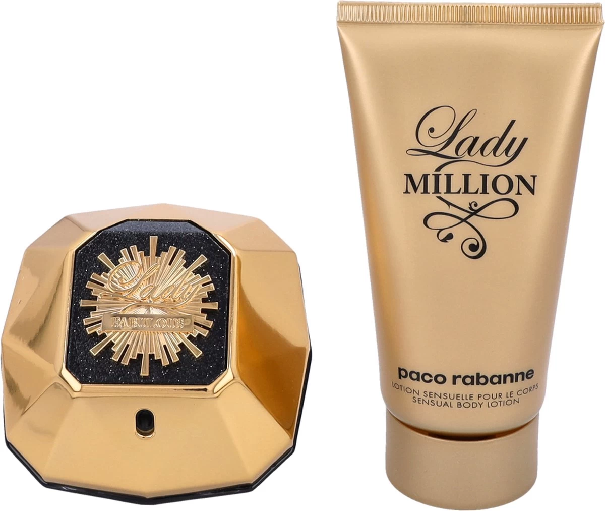 Paco Rabanne - Lady Million Fabulous Giftset - 50 Ml Eau De Parfum Spray + 75 Ml Bodylotion - Dames - Afbeelding 2