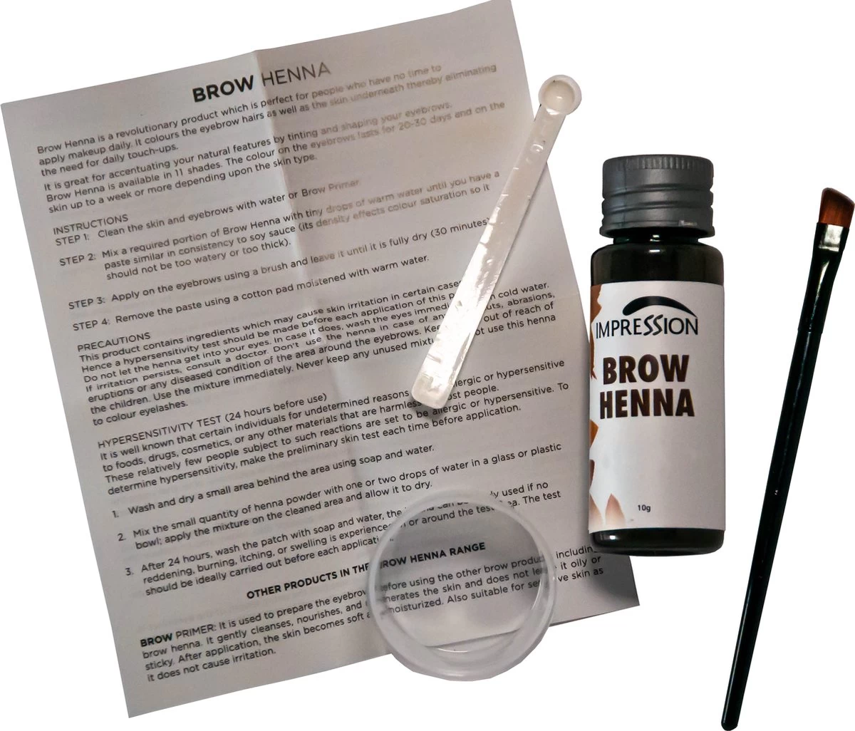 Impression Henna Wenkbrauwverf | Zwart | Black | Noir | Brow Henna | Goed Voor Meer Dan 20 Behandelingen - Afbeelding 2