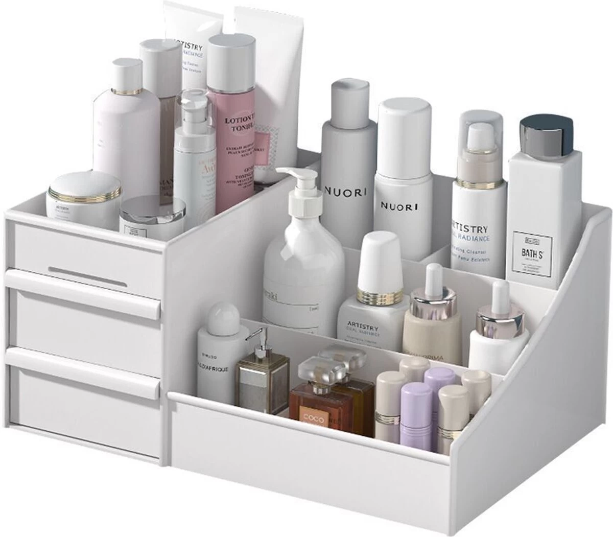 Make-Up Organizer - Cosmetica - Opbergdoos - Wit - Nagellak - Creme - Sieraden - Pennenbakje - Bureau - Organizers - Make Up