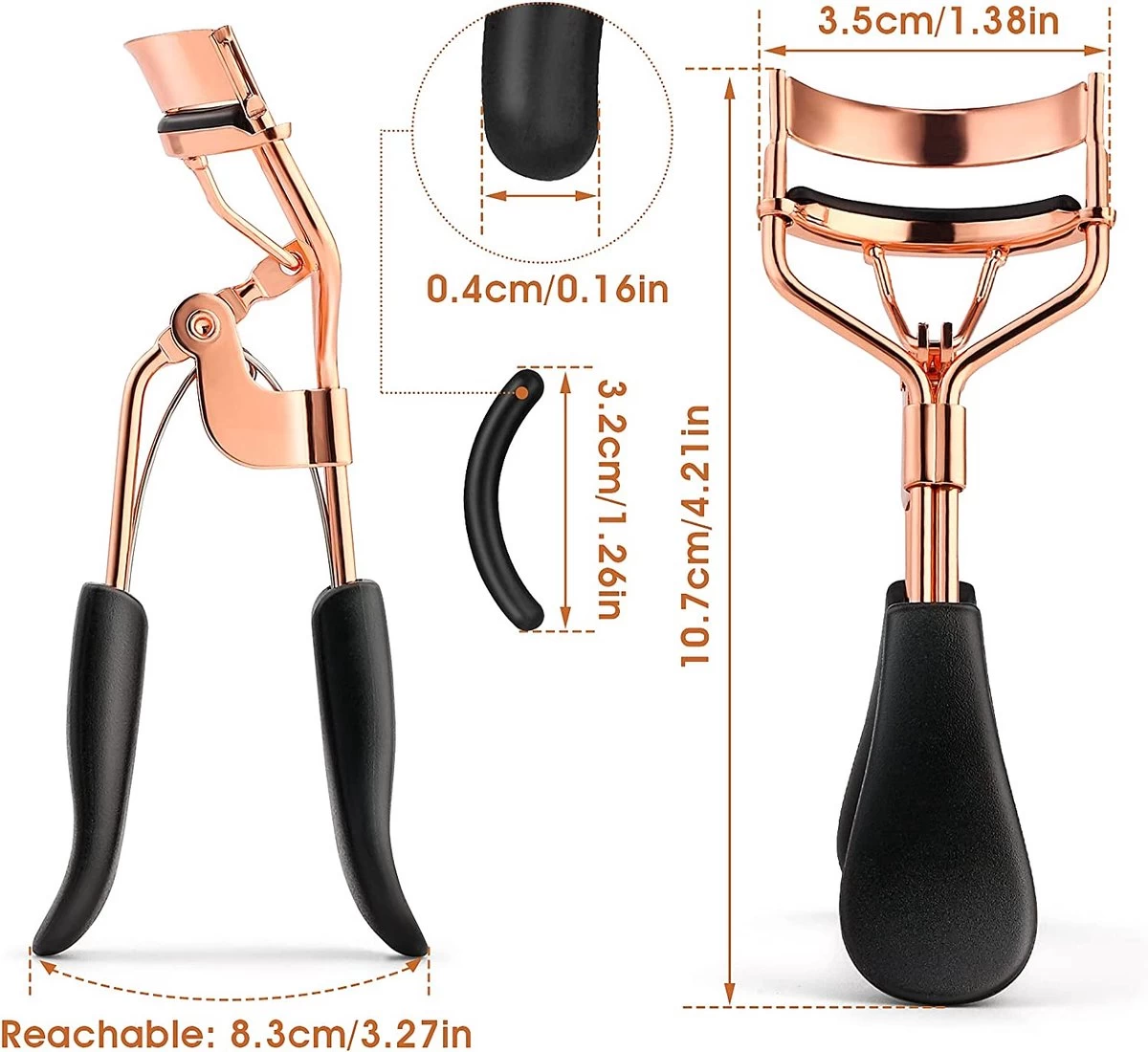 BOTC Professionele Wimperkruller / Wimperkrultang -kleurig - Wimperlifting - Persoonlijke Verzorging - Beauty - Make-up - Afbeelding 4