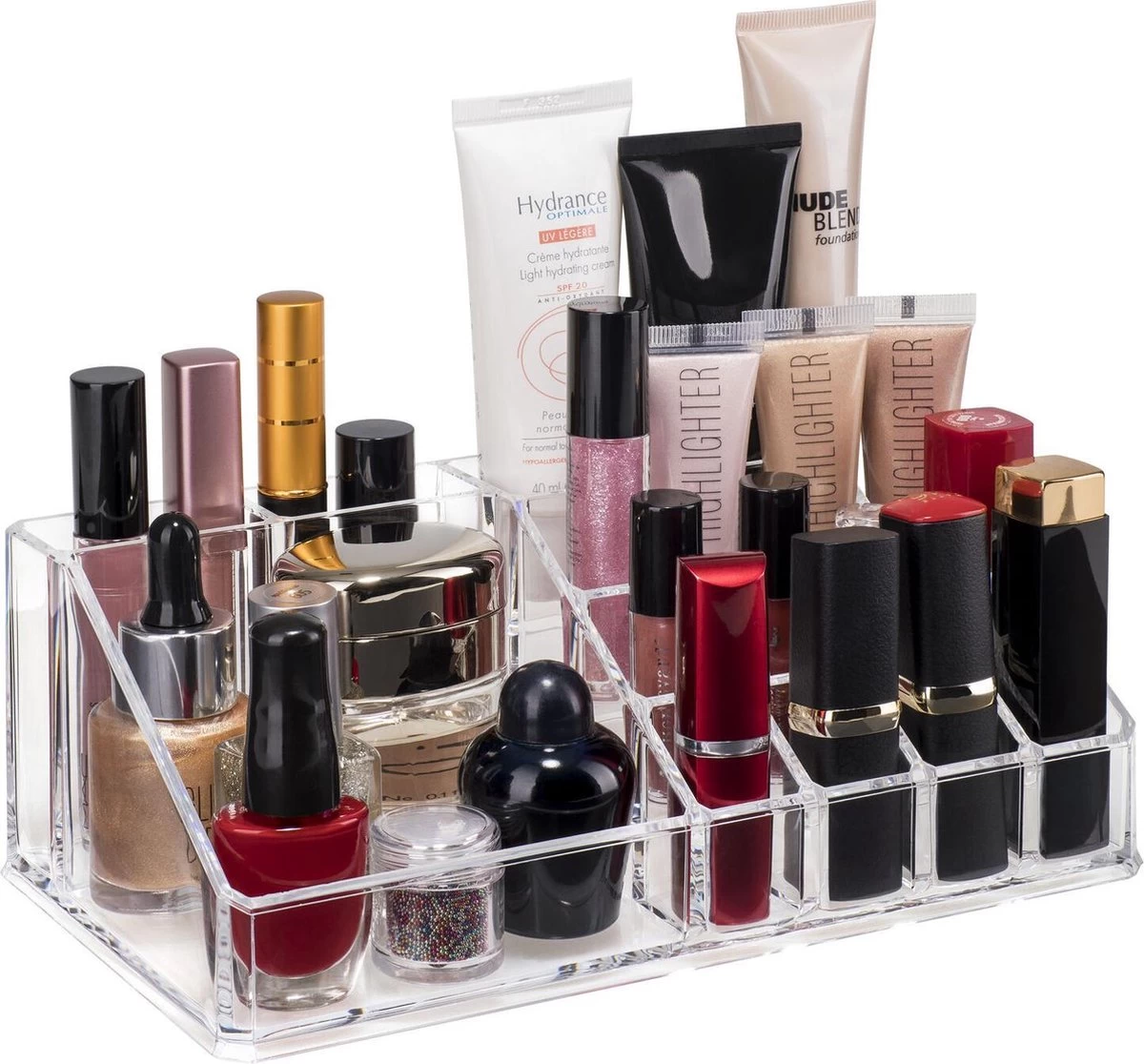 Merkloos Make-up Organizer, Make Up Opberger, 3 Laden, Opbergdoos, Make-up Bewaardoos - Afbeelding 2