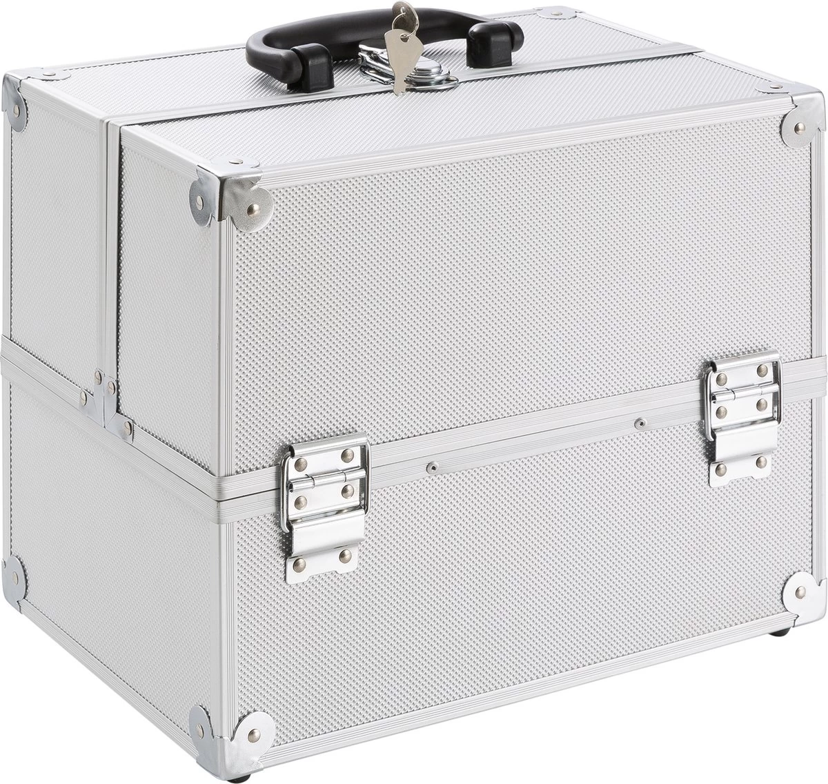 AREBOS Cosmetica Koffer - Beauty Case - Cosmetica Trolley - 15 L - Zilber