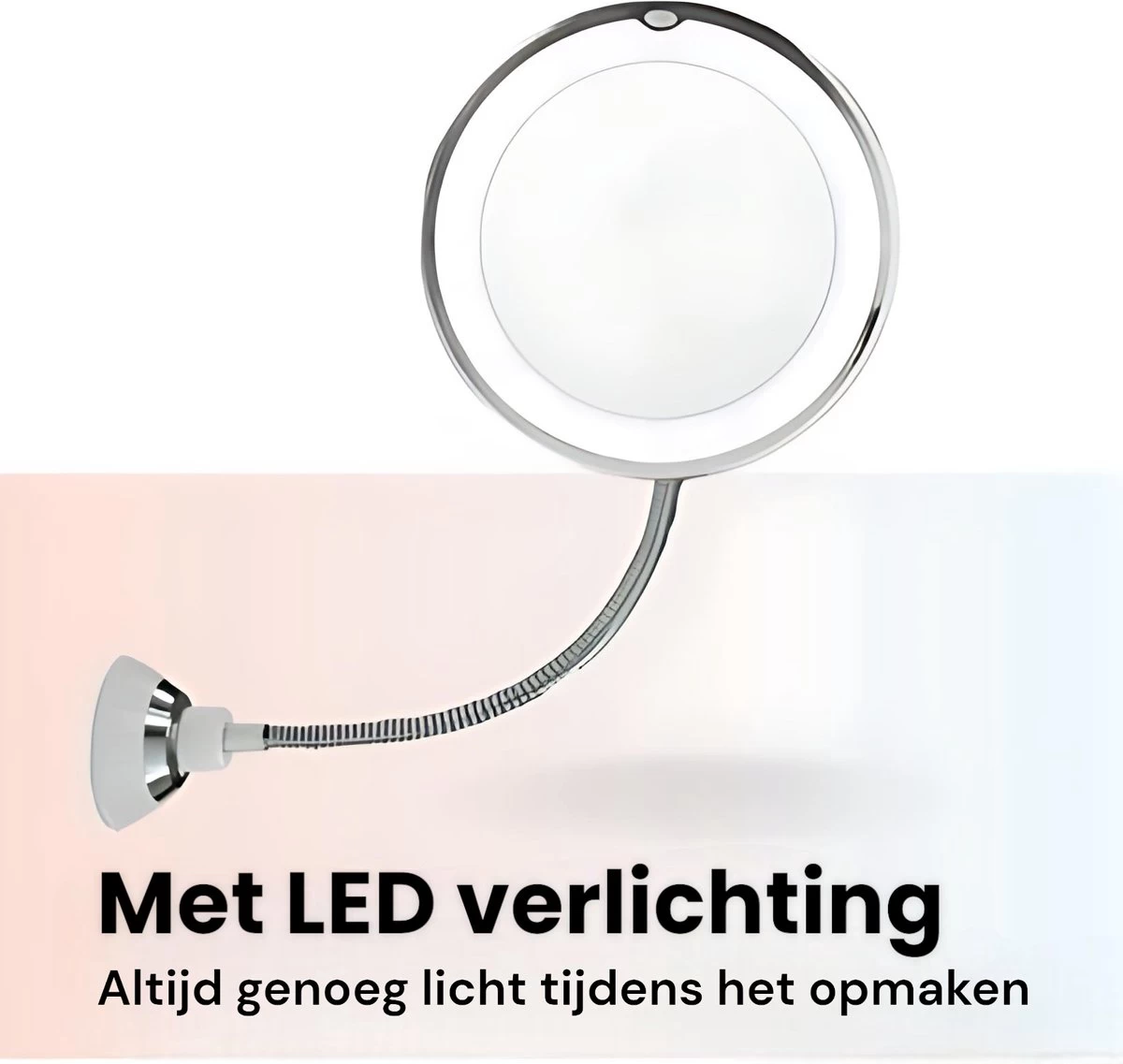Make-Up Spiegel - 7X Vergroting - LED Licht - Make Up Spiegel Met Verlichting - Vergrootspiegel Met Zuignap - Exclusief Baterijen(Niet Ingegrepen 3AAA)3AAA - Afbeelding 7