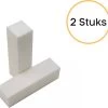 Merkloos 2x Nagelblok, Wit
