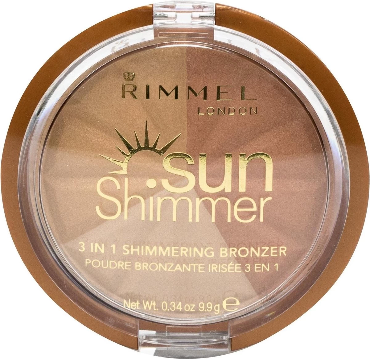 Rimmel London Rimmel - SunShimmer 3 In 1 Shimmering Bronzer Lustrous Powder 9.9 G 1 Gold Princess - - Afbeelding 3