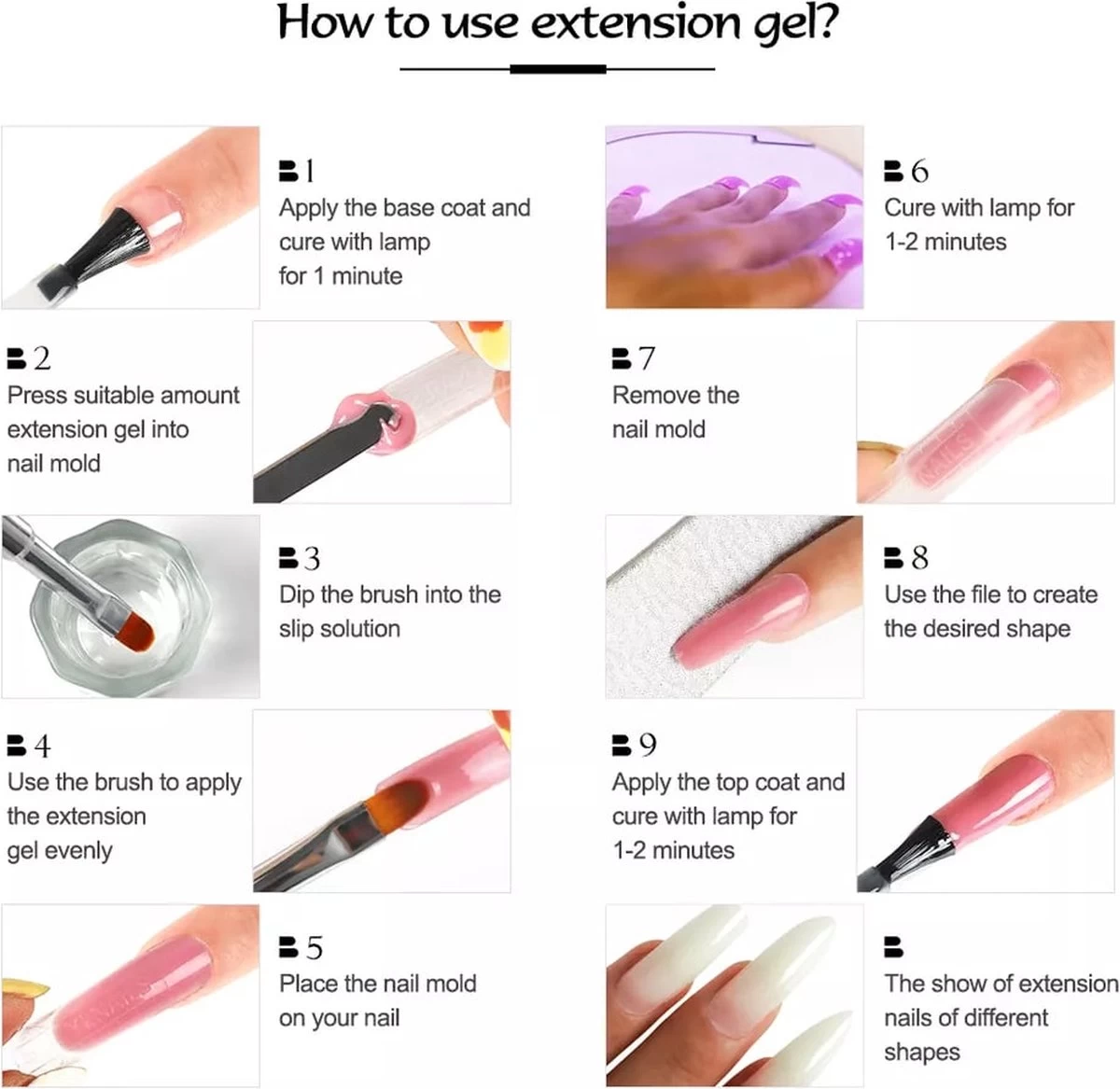 Polygel Kit - Polygel Set - Nagelverlenging - Polygel 7 Kleuren - Polygel Nagels - Kunstnagels - Gel Polish - Acryl Gellak - Afbeelding 7