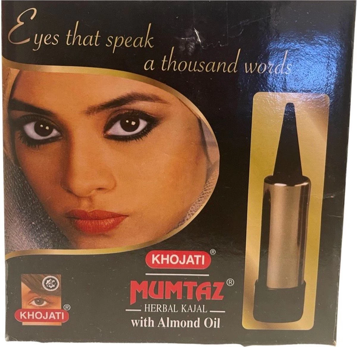 GoodUse Export Mumtaz Herbal Kajal Stick 1 Stuks - Zwarte Eyeliner - Kajal Oogpotlood Zwart - Make Up - Kohl Kajal - Gevoelige Ogen - Amandelolie - Natuurlijk - Afbeelding 5