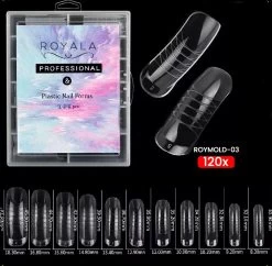 Royala Mold03 Dual System Forms - Mold - 120 Stuks - 12 Maten In Handige Tipbox - Polygel Tips - Voor Polygel En Acrylgel - Mix System Forms - Tips Voor Polygel - Royala Dual Mold Tips Line