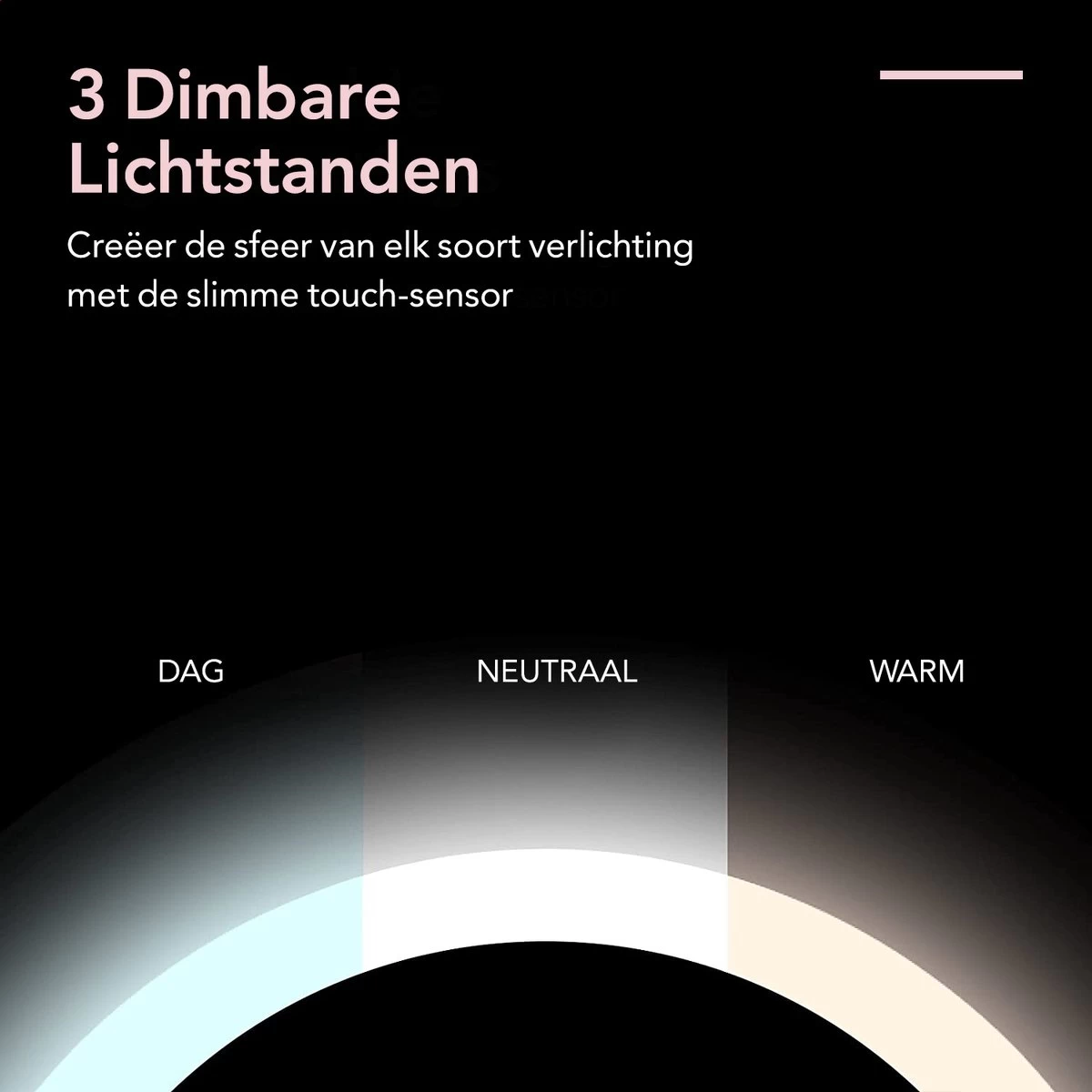 Make-up Spiegel Van Sanicraft® - USB Oplaadbaar - 360 Graden Draaibaar - Make Up Spiegel Met LED Verlichting - Afneembaar 10x Vergroting Spiegeltje - Diameter 17cm - Afbeelding 4