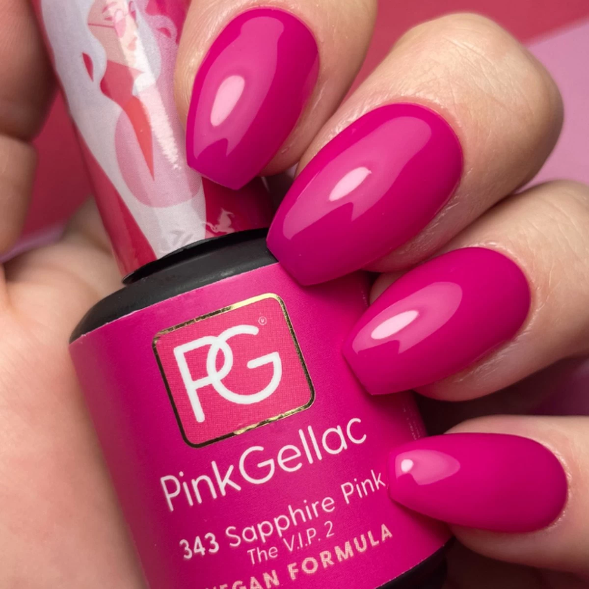 Pink Gellac - Sapphire Pink - Gellak - Vegan - Roze - Glanzend - 15ml - Afbeelding 7