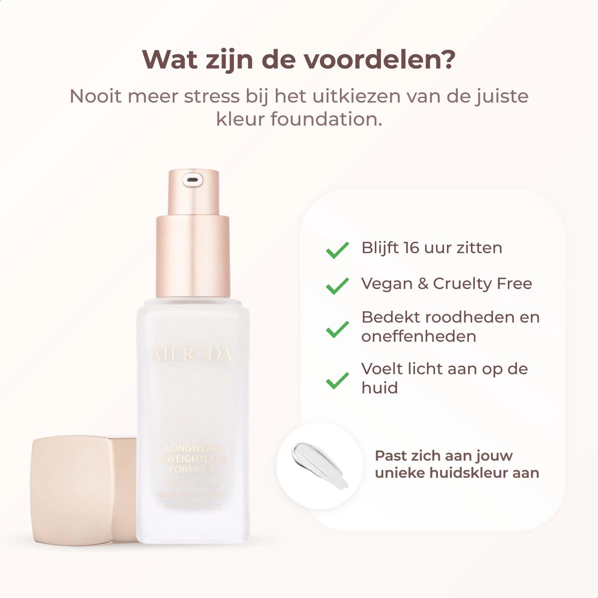 Meroda Changing Foundation - Kleurveranderende Foundation - 30ml - Afbeelding 3