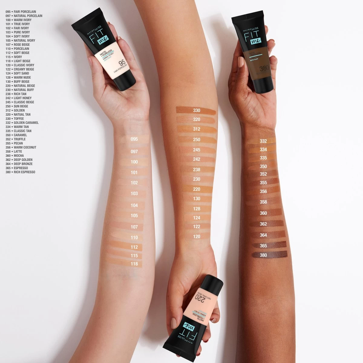 Maybelline Fit Me Matte & Poreless Foundation - 120 Classic Ivory - Afbeelding 6
