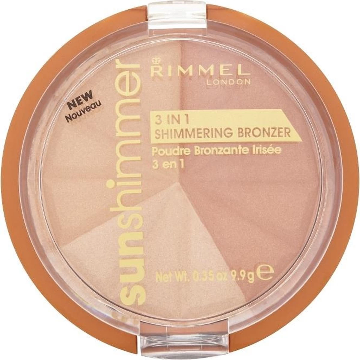 Rimmel London Rimmel - SunShimmer 3 In 1 Shimmering Bronzer Lustrous Powder 9.9 G 1 Gold Princess - - Afbeelding 4