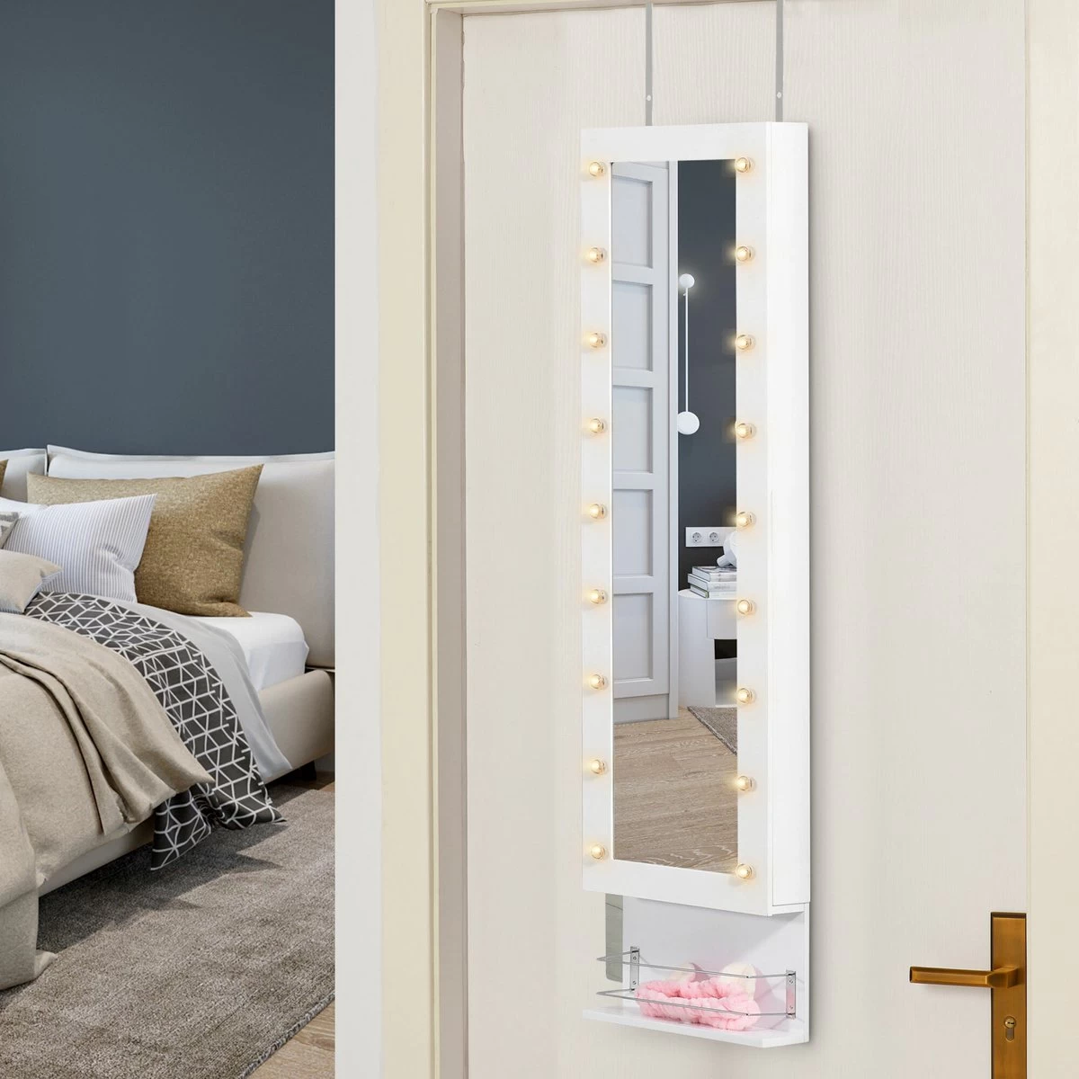 HOMCOM Sieradenkast Met Verlichting 831-326 - Afbeelding 6