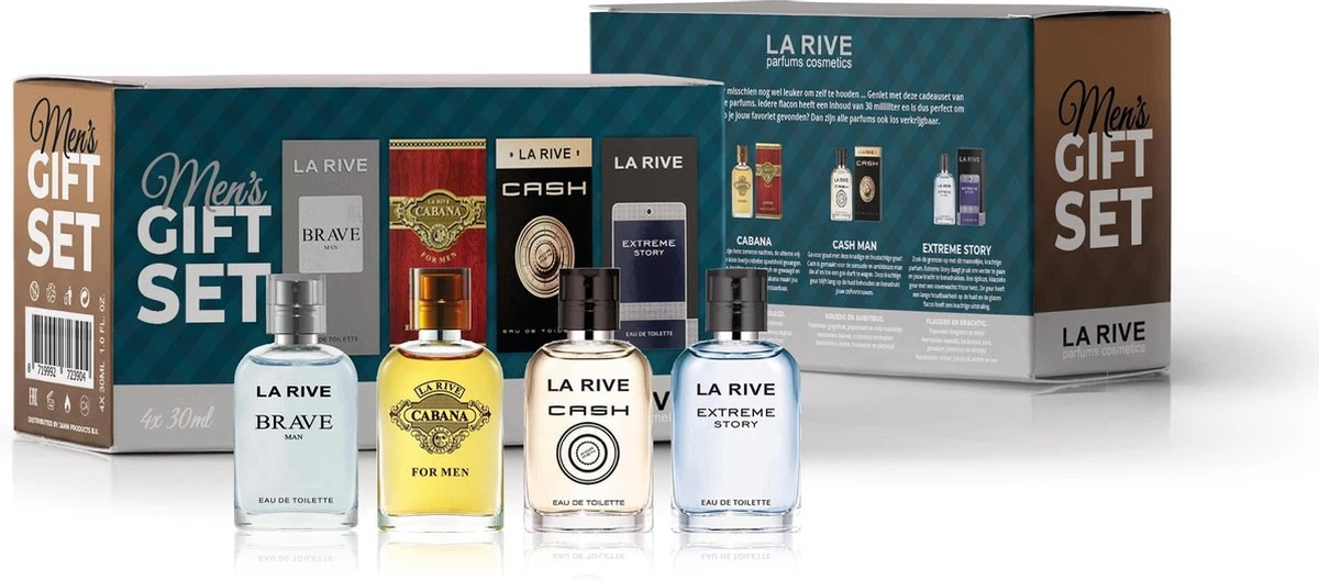 La Rive Men's Perfume Geschenkset - 4 X 30ml Eau De Toilette - Afbeelding 2