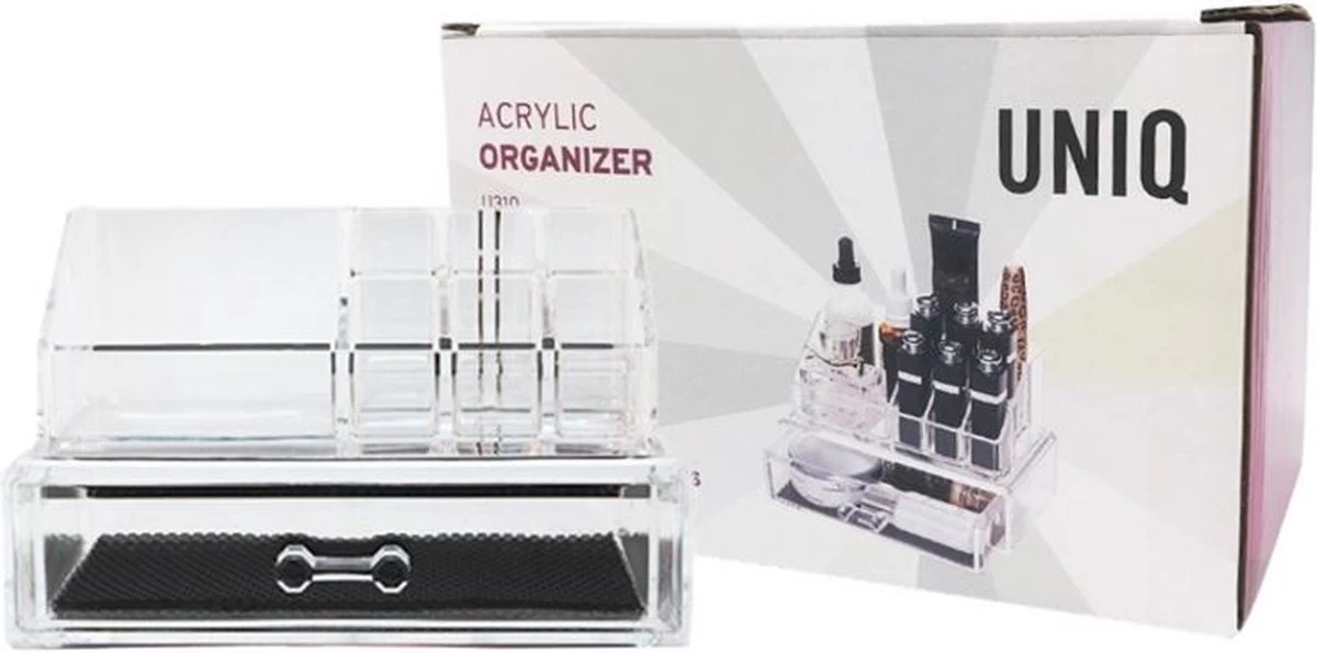 UNIQ Make-up Organizer Met 1 Lade SF-1061 (U310) - Cosmetica Opbergdoos - Transparant - Afbeelding 2