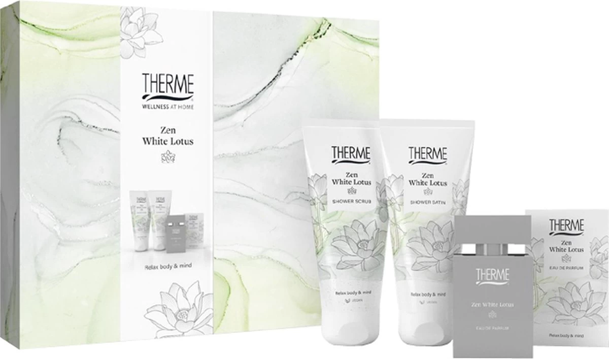 Therme Zen White Lotus Eau De Parfum 30 Ml + Shower Gel 200 Ml + Shower Scrub 200 Ml Geschenkset