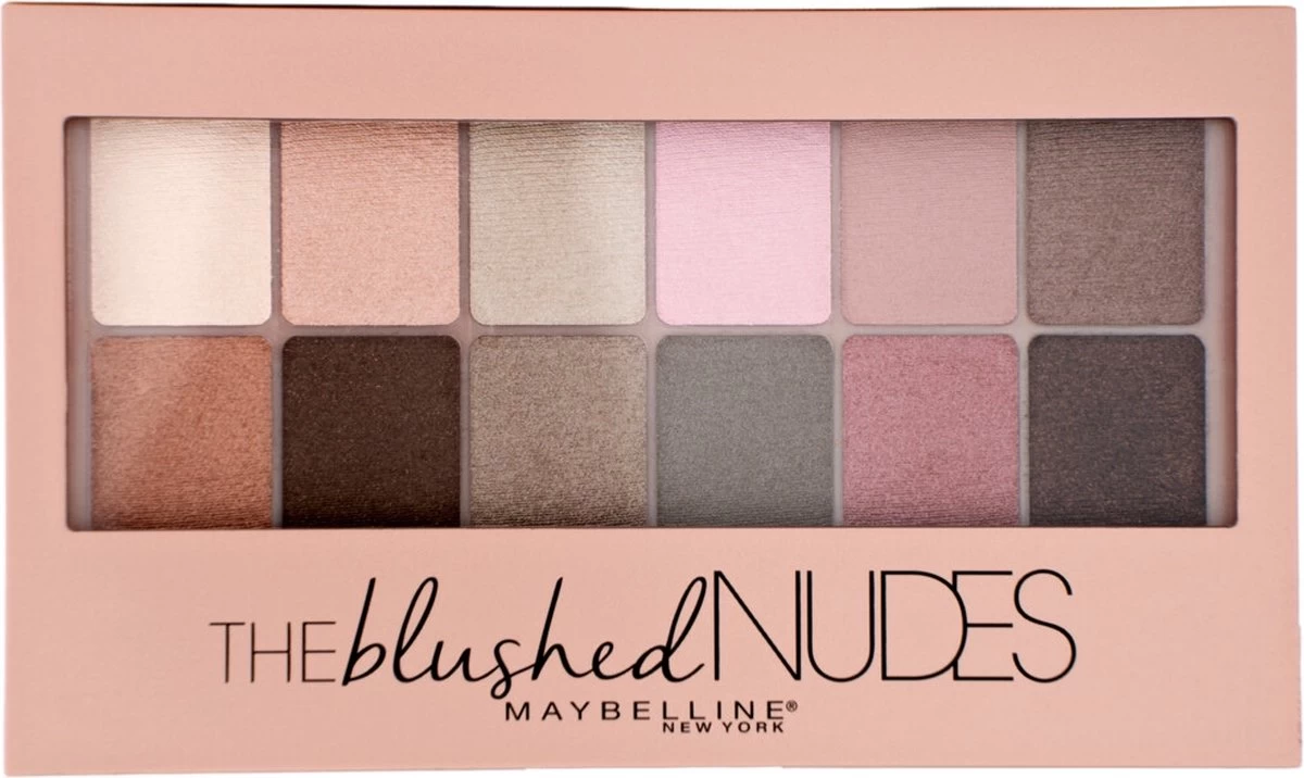 Maybelline The Blushed Nudes OogschaduwPalette - 12 Roze Nude Tinten