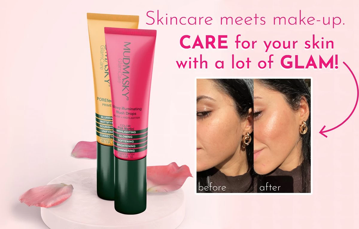 POREfection® Mattifying Face Primer By MUDMASKY® - Gladmakend - Voedend + Matterende Primer - Voorkomt Glans & Matteert De Huid - Poriën Zijn Minder Zichtbaar - Pore Minimizing Primer Make-Up - Langhoudende Make-up - Afbeelding 2