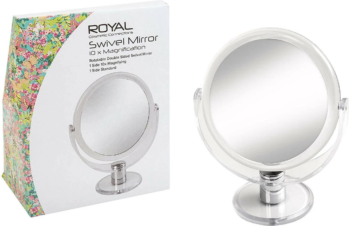 Royal Draaibare Make-Up Spiegel (10 X Vergroting) - Afbeelding 2