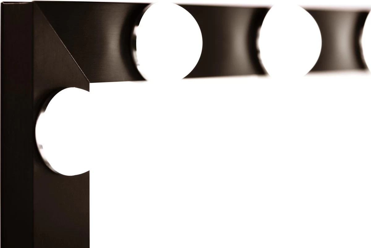 Make Up Spiegel Met Verlichting | Vivo | Hollywood Spiegel | Zwart | Touch | 3 Standen | 70x54 - Afbeelding 3