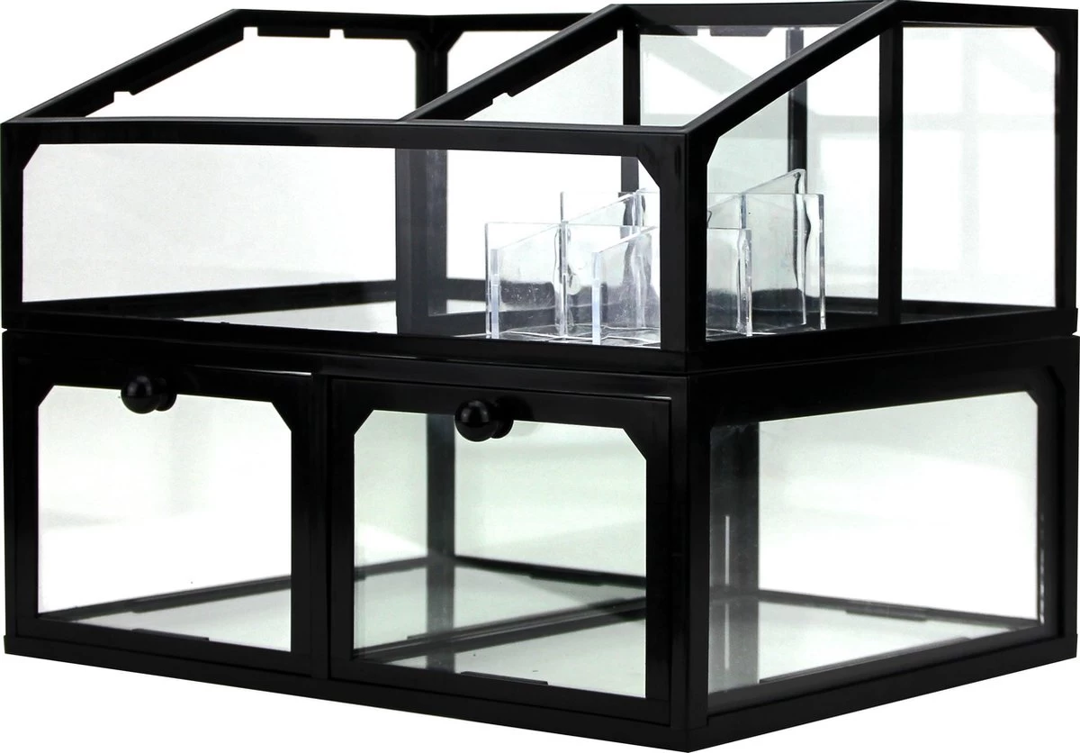 Make-up Organizer Yentl| Beauty Box | Cosmetica Organizer | Opbergdoos | Make Up Organizer | Beautybox | Vitrine Boxje | Glazen Box |Makeup Organizer |Beauty Organizer | Makeupbox | Storage Box |Make-uporganizer | Parfumbox | Parfumorganizer |Opmaken - Afbeelding 3