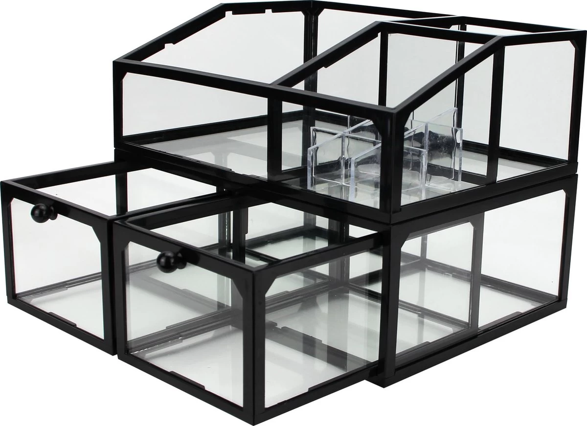 Make-up Organizer Yentl| Beauty Box | Cosmetica Organizer | Opbergdoos | Make Up Organizer | Beautybox | Vitrine Boxje | Glazen Box |Makeup Organizer |Beauty Organizer | Makeupbox | Storage Box |Make-uporganizer | Parfumbox | Parfumorganizer |Opmaken - Afbeelding 5