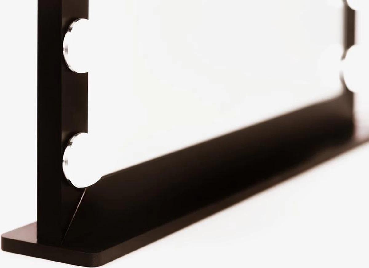 Make Up Spiegel Met Verlichting | Vivo | Hollywood Spiegel | Zwart | Touch | 3 Standen | 70x54 - Afbeelding 4