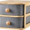 Bureau Organizer Arsivik Met 2 Lades Bamboe 15,5x18x23 Cm