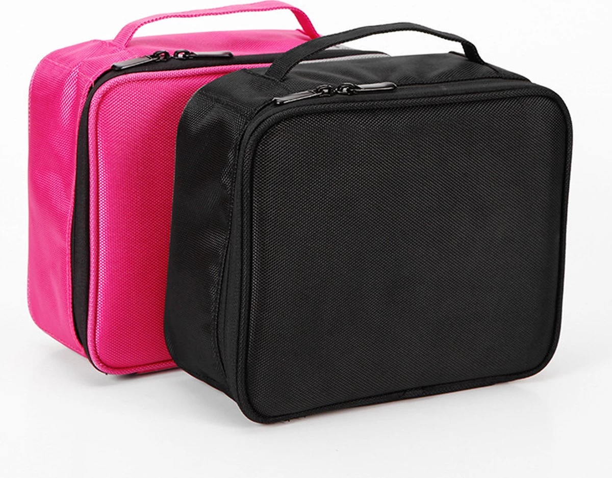 Make-up Koffer - Cosmetica Koffer - Visagie Opbergtas - Beauty Organizer Met Verstelbare Vakken - Roze - Afbeelding 5