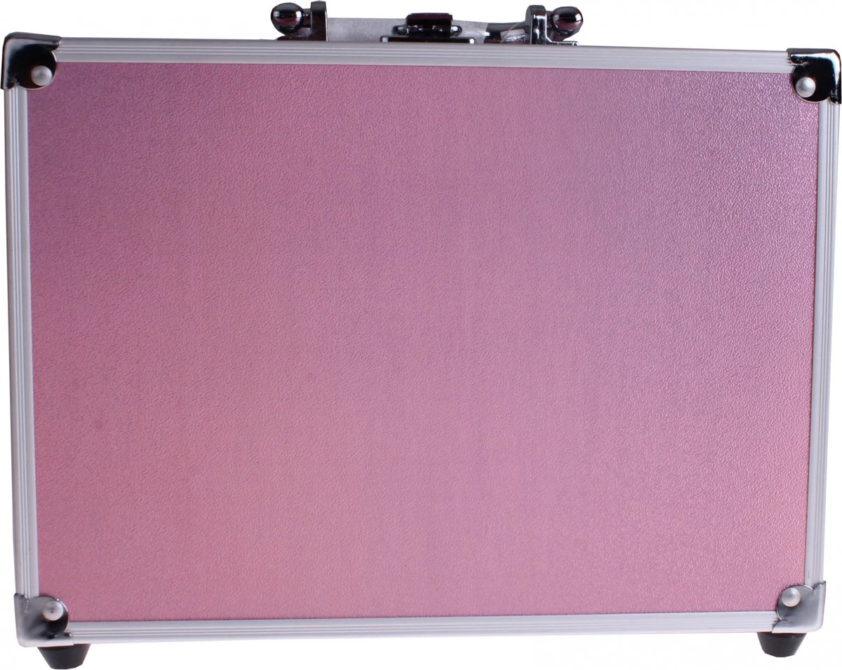 Make Up Koffer Glanzend Roze - Afbeelding 2