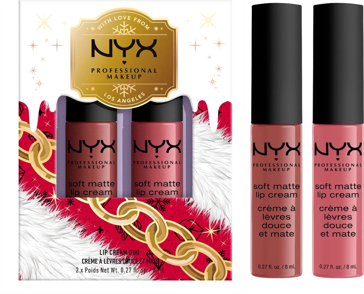 NYX Professional Makeup - Holidays 2022 Mrs Claus - Soft Matte Lip Cream Duo 02 - Roze - Afbeelding 3