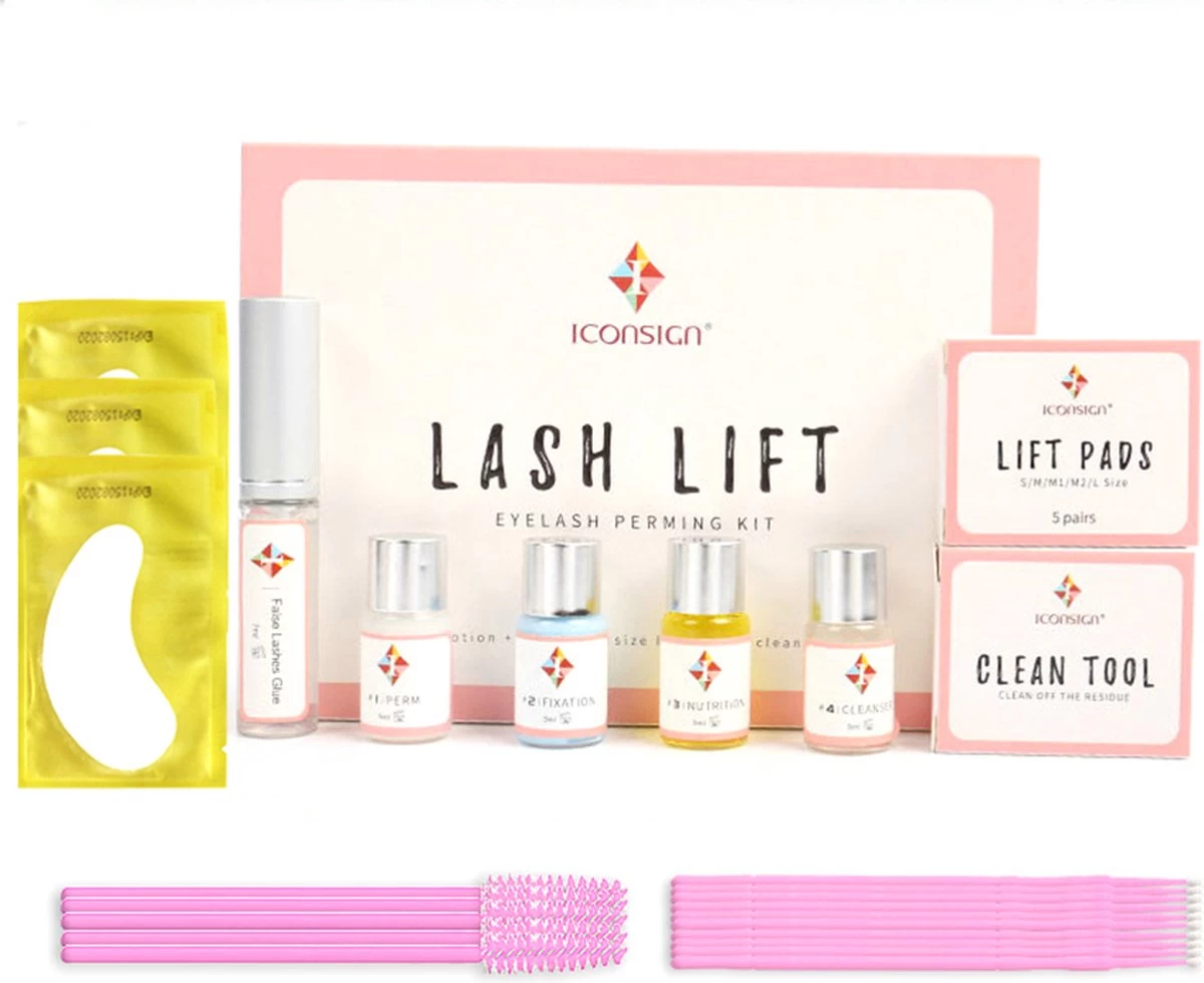 Merkloos Upgraded Wimper Lifting Set - Lash Lift Kit- Lashlift - Extra Uitgebreide Editie - 45 Delig