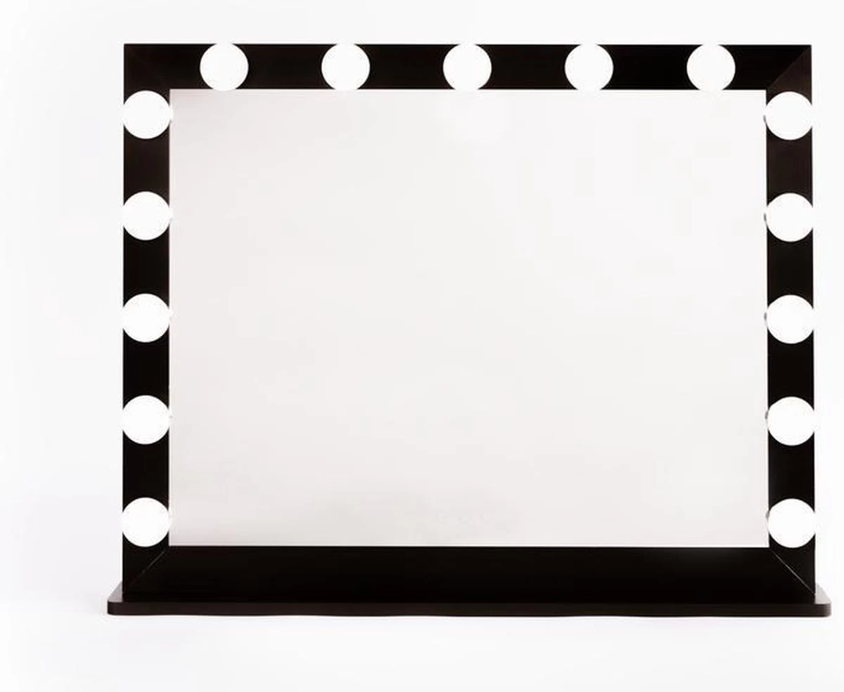 Make Up Spiegel Met Verlichting | Vivo | Hollywood Spiegel | Zwart | Touch | 3 Standen | 70x54 - Afbeelding 7