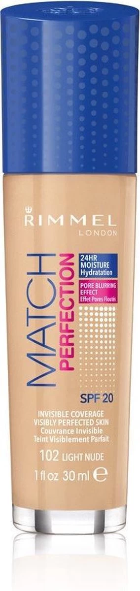 Rimmel London Match Perfection Foundation 102 Light Nude - Afbeelding 11