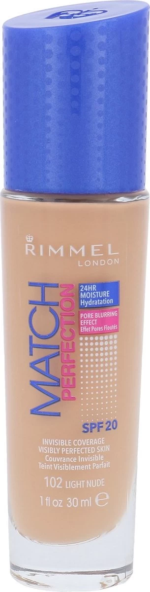 Rimmel London Match Perfection Foundation 102 Light Nude - Afbeelding 9