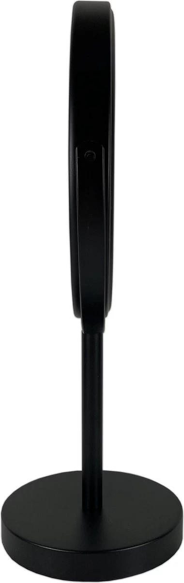 Metalen Make-up Spiegel Mat Zwart- 10x Vergroting 18cmØ - Afbeelding 2