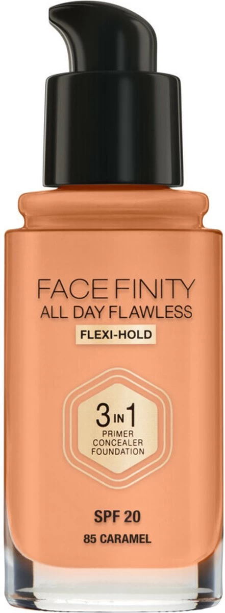 Max Factor Facefinity All Day Flawless 3-in-1 Liquid Foundation - 085 Caramel - Afbeelding 7