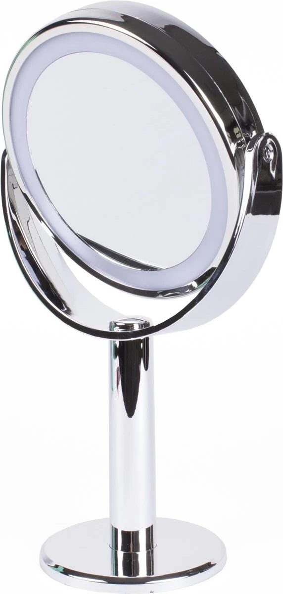 Benson Make Up Spiegel - LED Touch - Dimbaar - 2-Zijdig- Chroom - Afbeelding 2