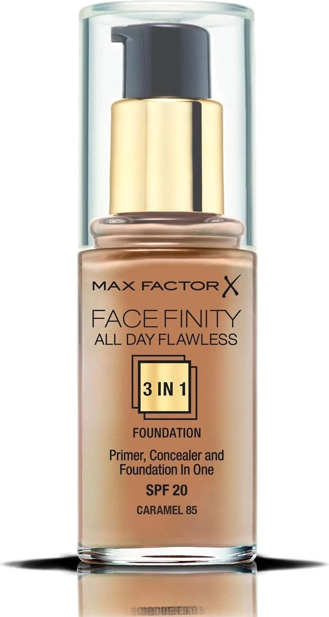 Max Factor Facefinity All Day Flawless 3-in-1 Liquid Foundation - 085 Caramel - Afbeelding 10