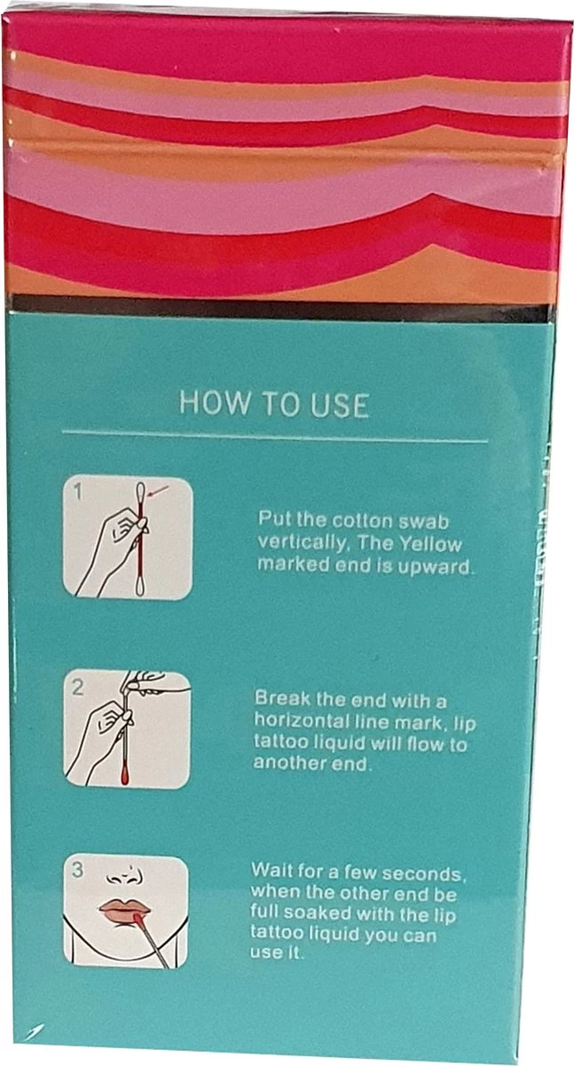 Tattoo Lippenstift Multi-color | Lippenstift Wattenstaafje 20 Stuks | Duurzame Long Lasting Waterdichte Vloeibare Non-stick Tattoo Lipstick | Lip Stain - Afbeelding 6