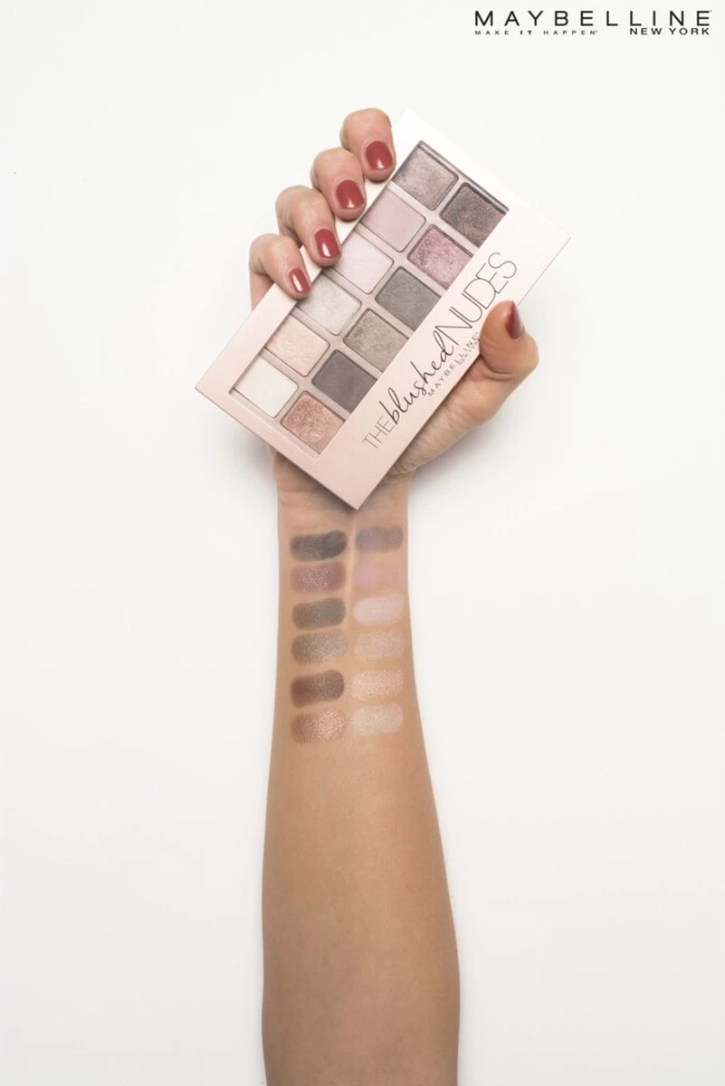 Maybelline The Blushed Nudes OogschaduwPalette - 12 Roze Nude Tinten - Afbeelding 3